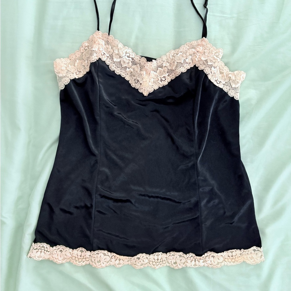 Black Lace Trim Camisole